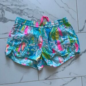 Lilly Pulitzer Run Around shorts Beach and Bae sailboat print size small